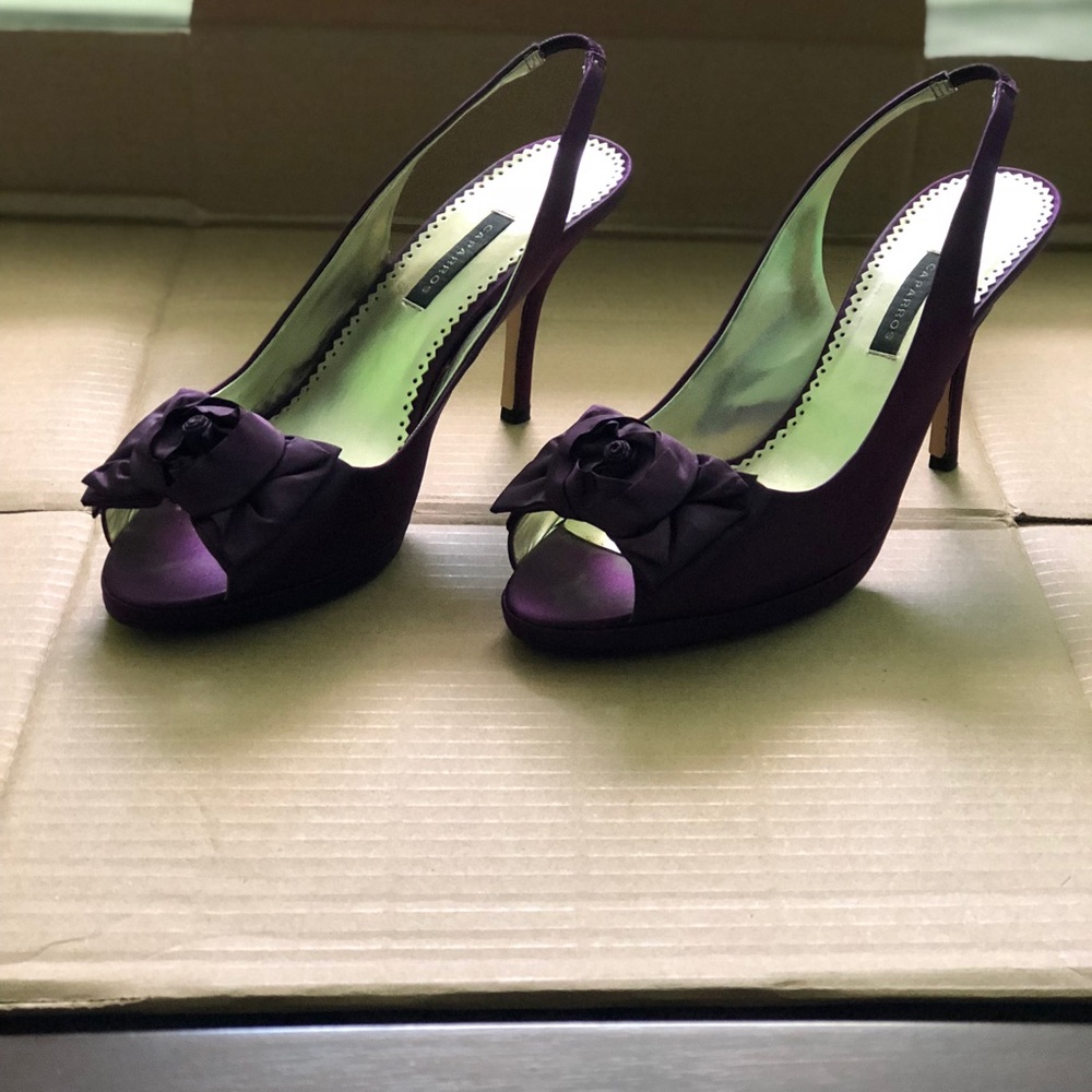 Purple Sling Back Heels